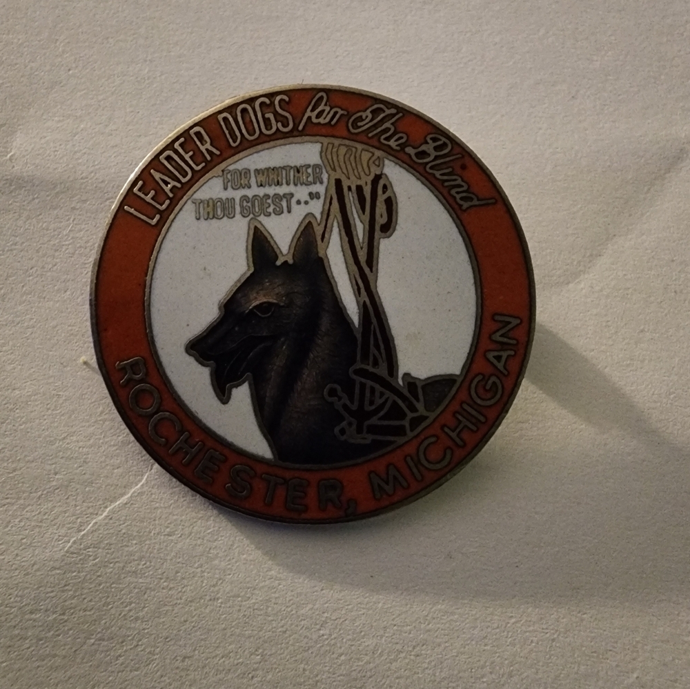 Leader Dogs for The Blind Pin Vintage Rochester Michigan